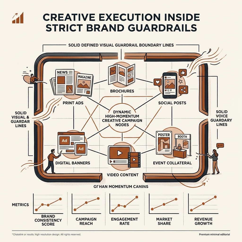 Creative Execution inside Visual and Voice Brand Guardrails Map