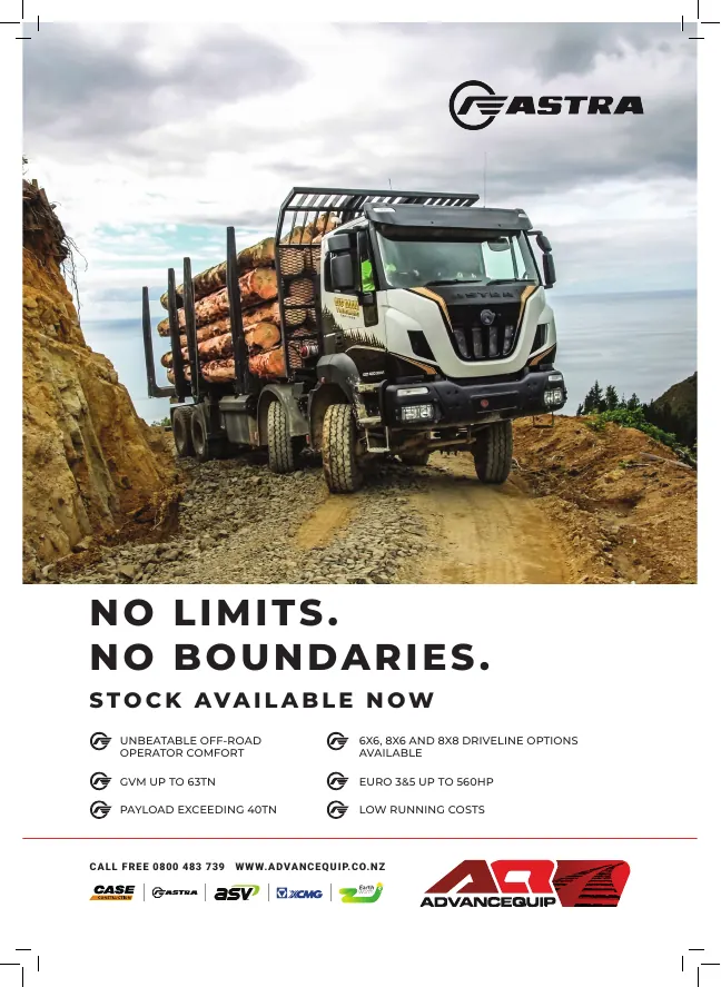 ASTRA trade advertisement in NZ Logger magazine