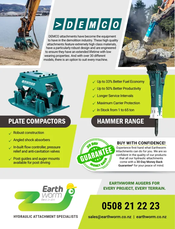 Earthworm and DEMCO attachments trade advertisement